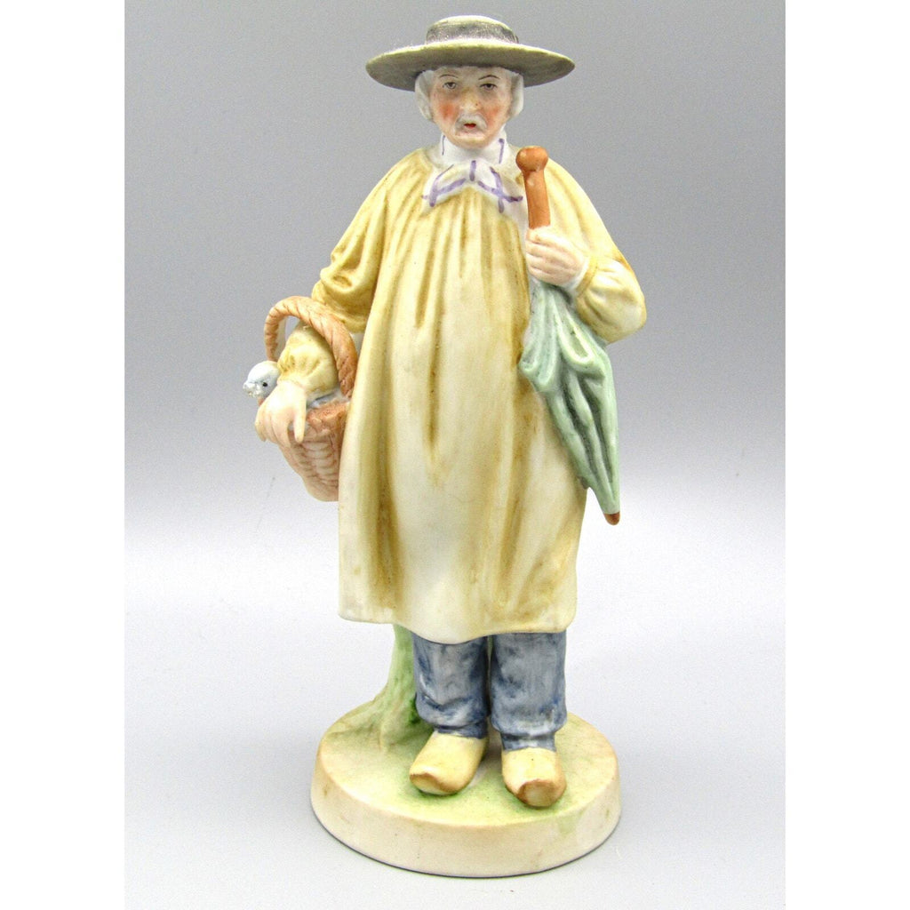 Andrea by Sadek Figurines Man with Umbrella and a Duck M-601 Marked & Label
