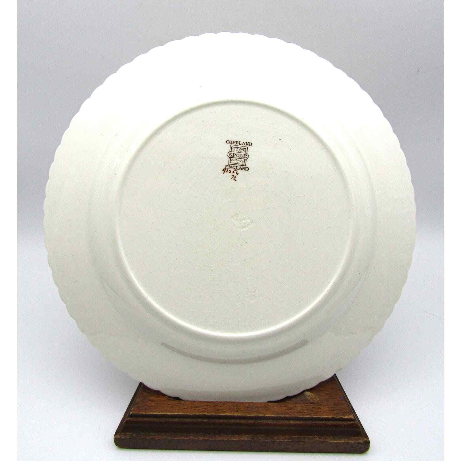 Copeland Spode Plates 9.25" Set of 6 Grape Pattern Basket Weave Edge
