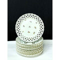 Reticulated Dessert Plate Charles Ahrenfeldt Circa 1880 (set of 11)
