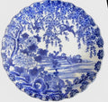 Japanese Imari Blue and White Porcelain Charger Meiji Period 13 1/8" 19th C