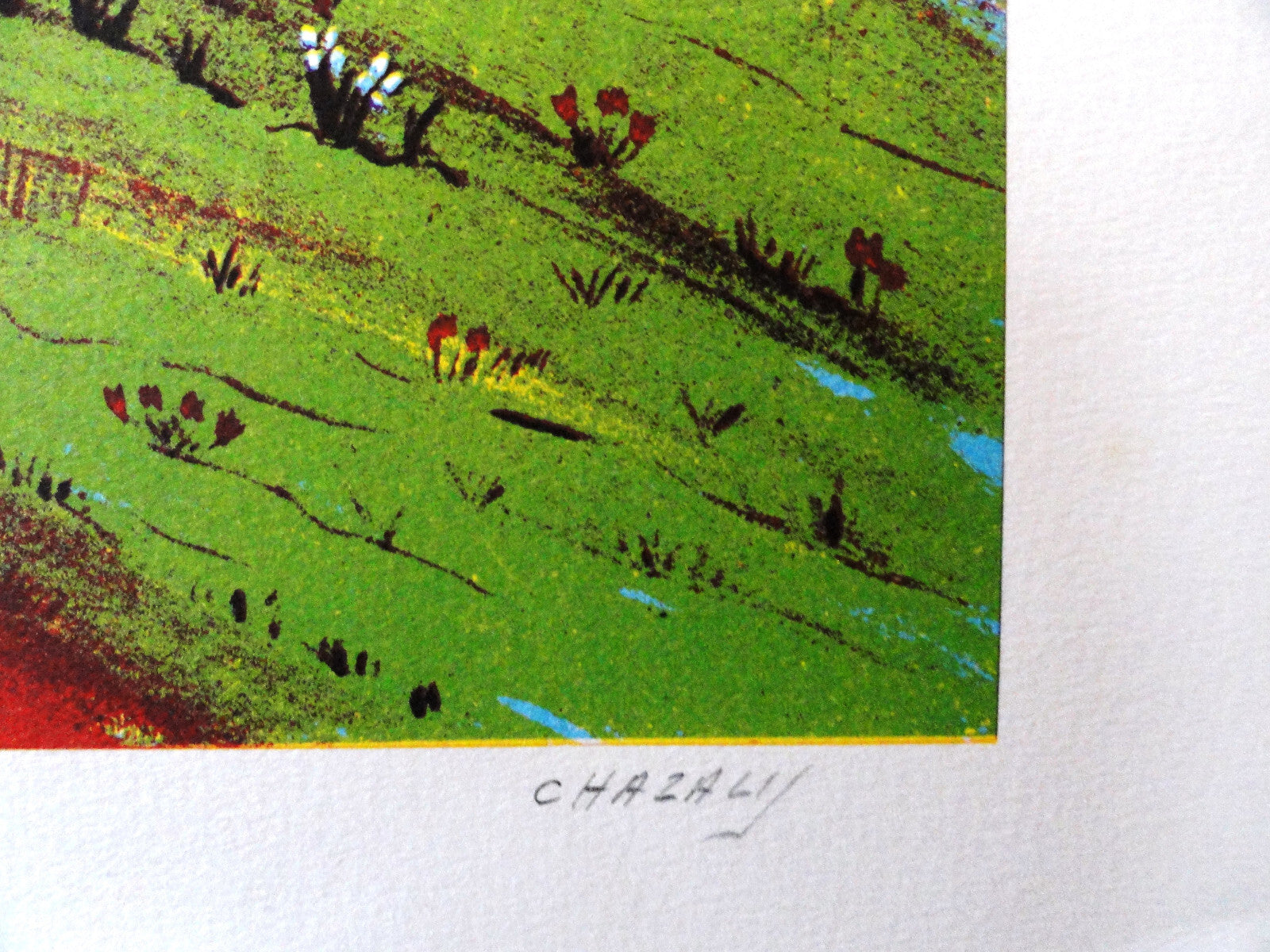 CHAZALY LISTED ARTIST S/N 140/375 LITHOGRAPH Paris Town on Heavy Paper