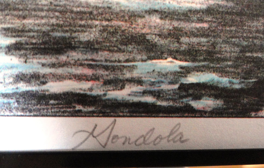 Mary Ann Lis Gondola   Pencil SIGNED NUMBERED 200/1000  Lithograph LISTED ARTIST