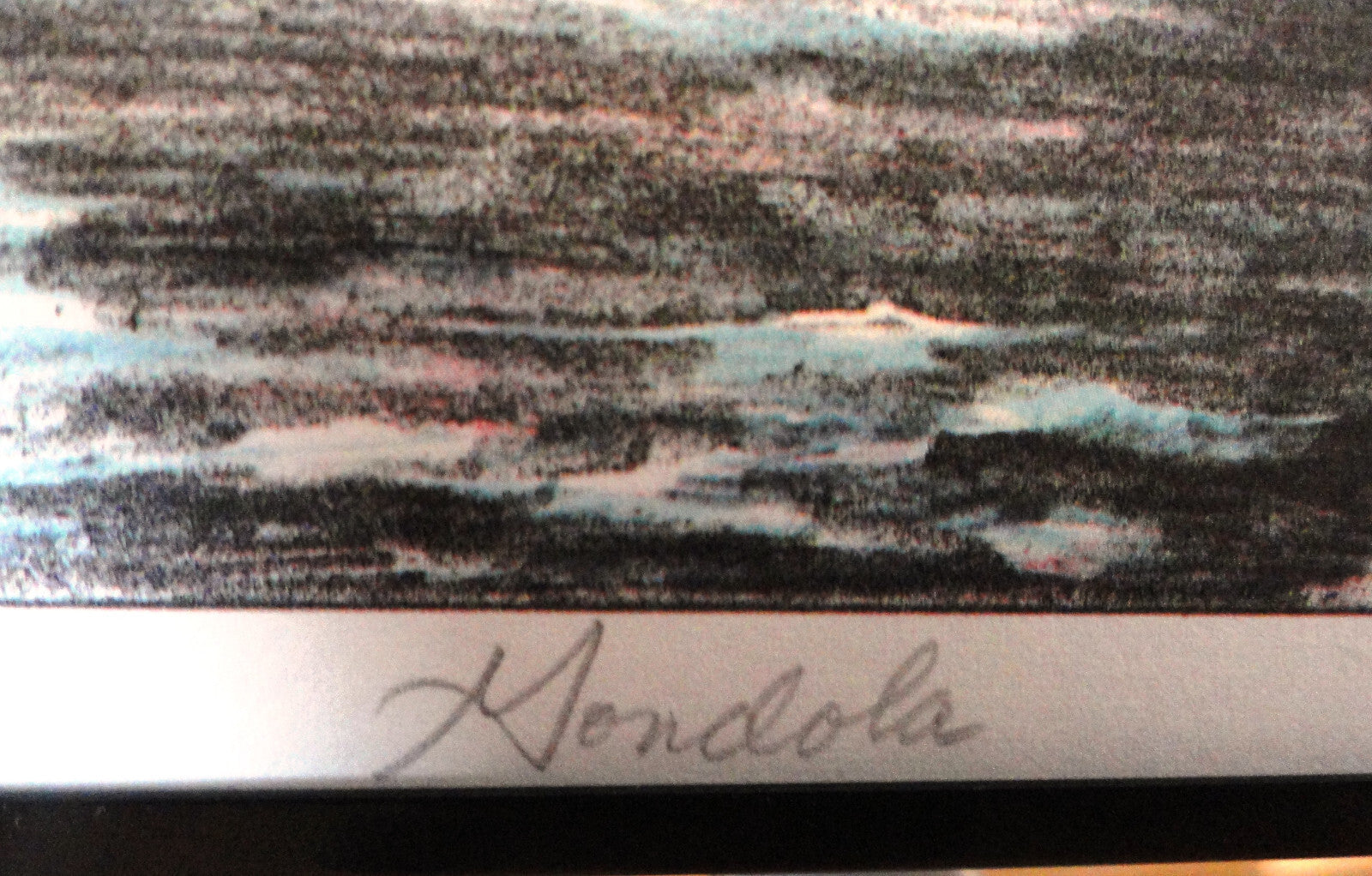 Mary Ann Lis Gondola   Pencil SIGNED NUMBERED 200/1000  Lithograph LISTED ARTIST
