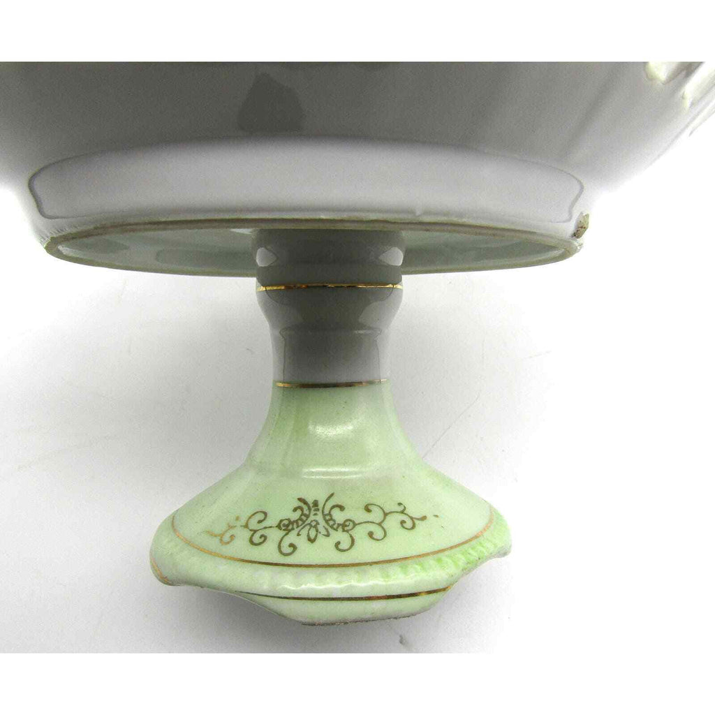 Betson Reticulated Pedestal Bowl Console Bowl Hand Painted 1940's
