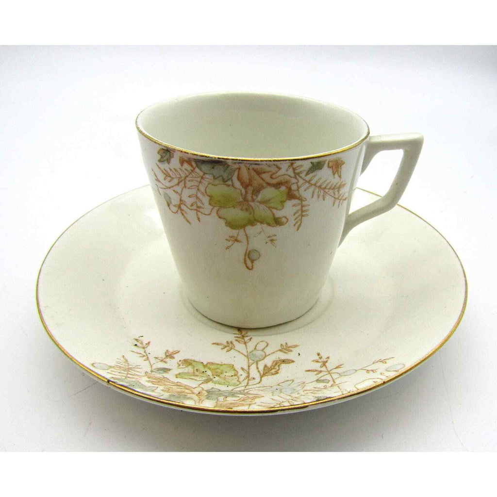 O P Co Syracuse China Demitasse Cup Floral Design EC