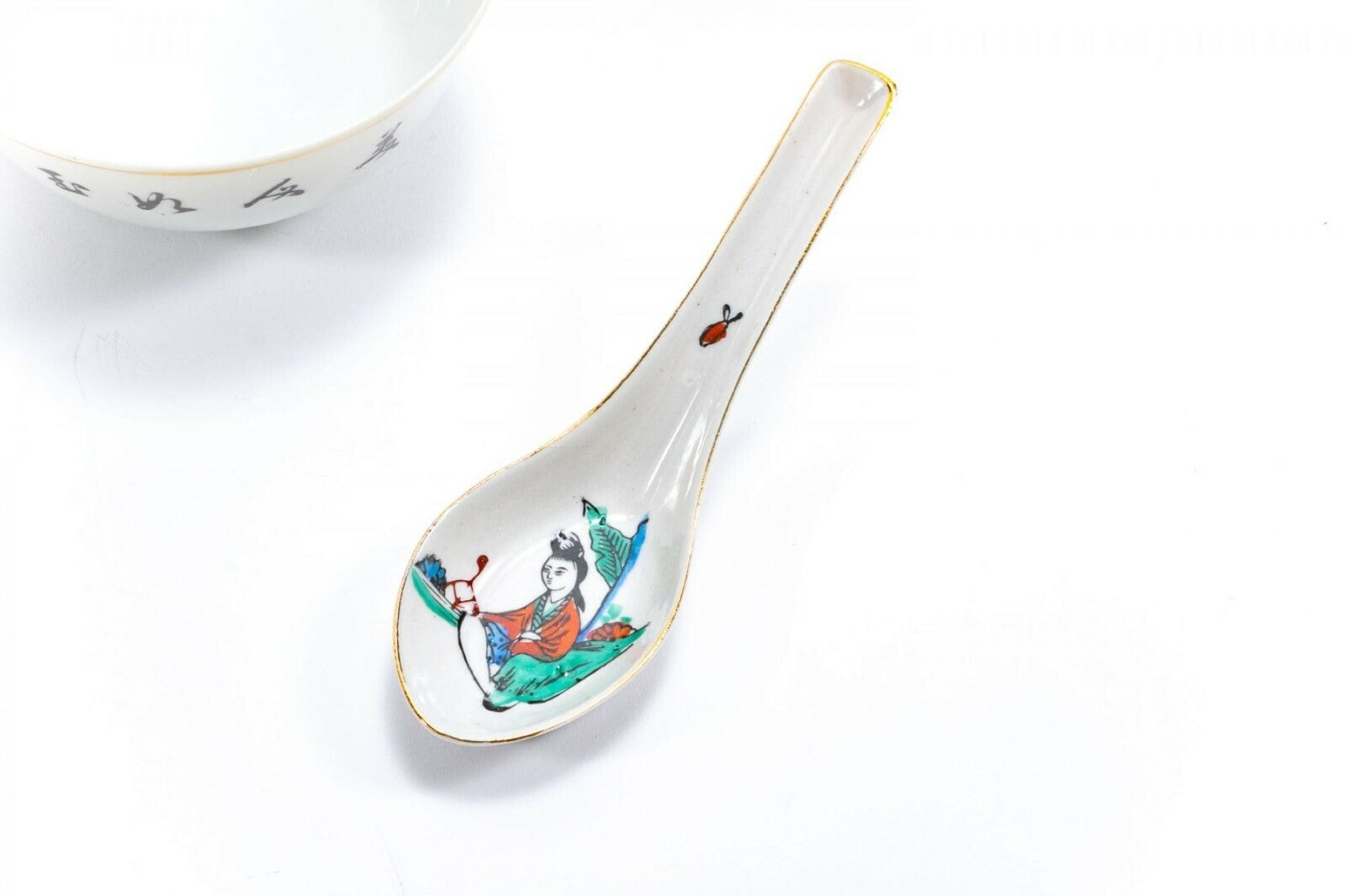 Chinese Famille Rose Bowls and Spoons, Signed, Early 20th Century