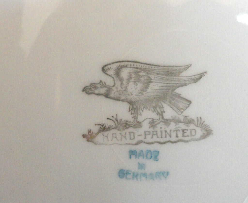 Antique German Cabinet Plate, Hand Painted, Artist Signed, Marked