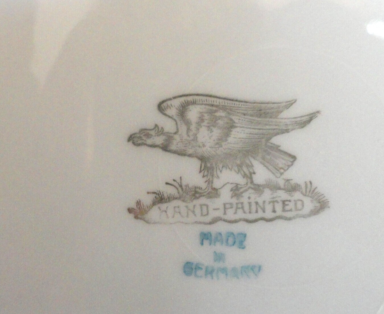 Antique German Cabinet Plate, Hand Painted, Artist Signed, Marked