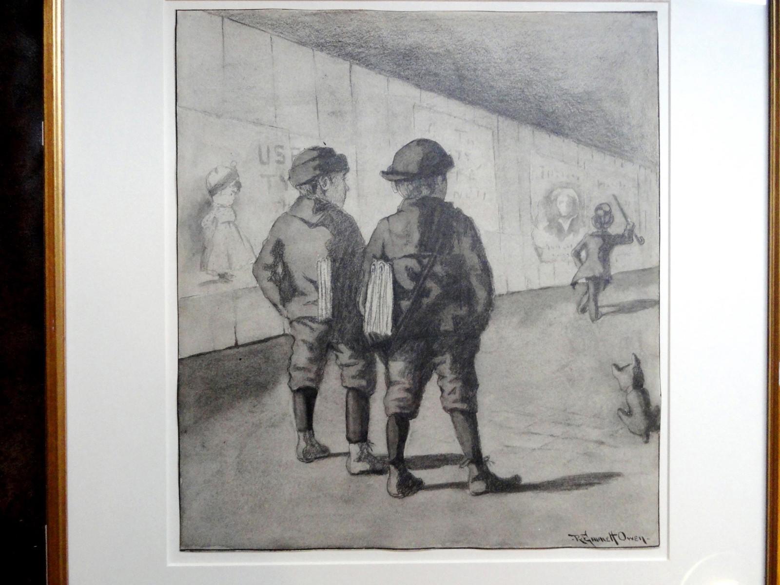 Robert Emmett Owen (1878-1957) Pencil Drawing, Eric Pepe School of Art, RARE!!!