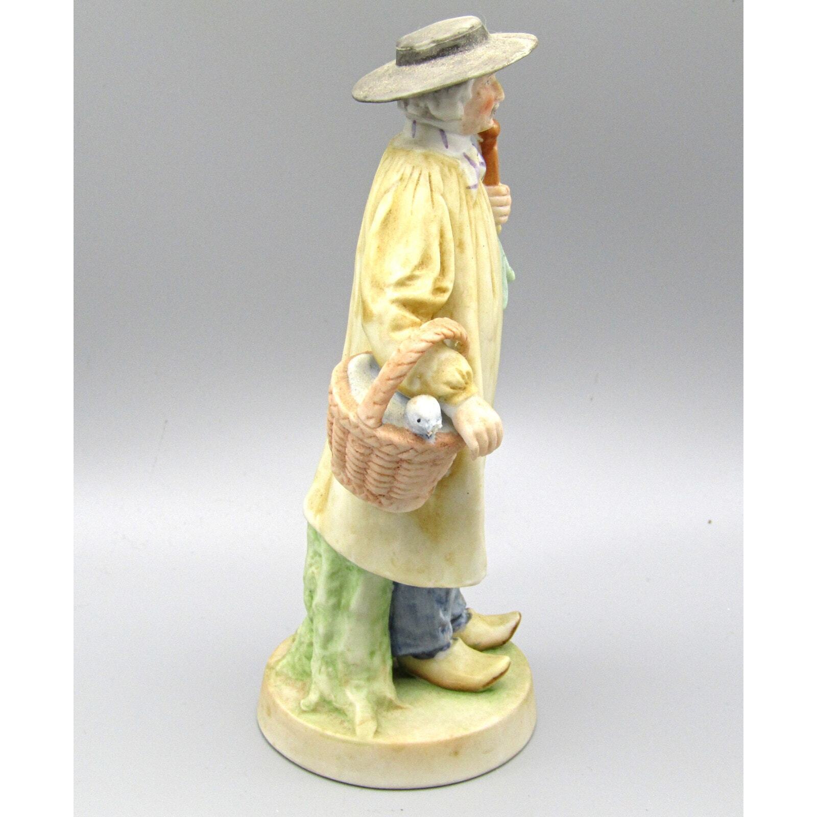 Andrea by Sadek Figurines Man with Umbrella and a Duck M-601 Marked & Label