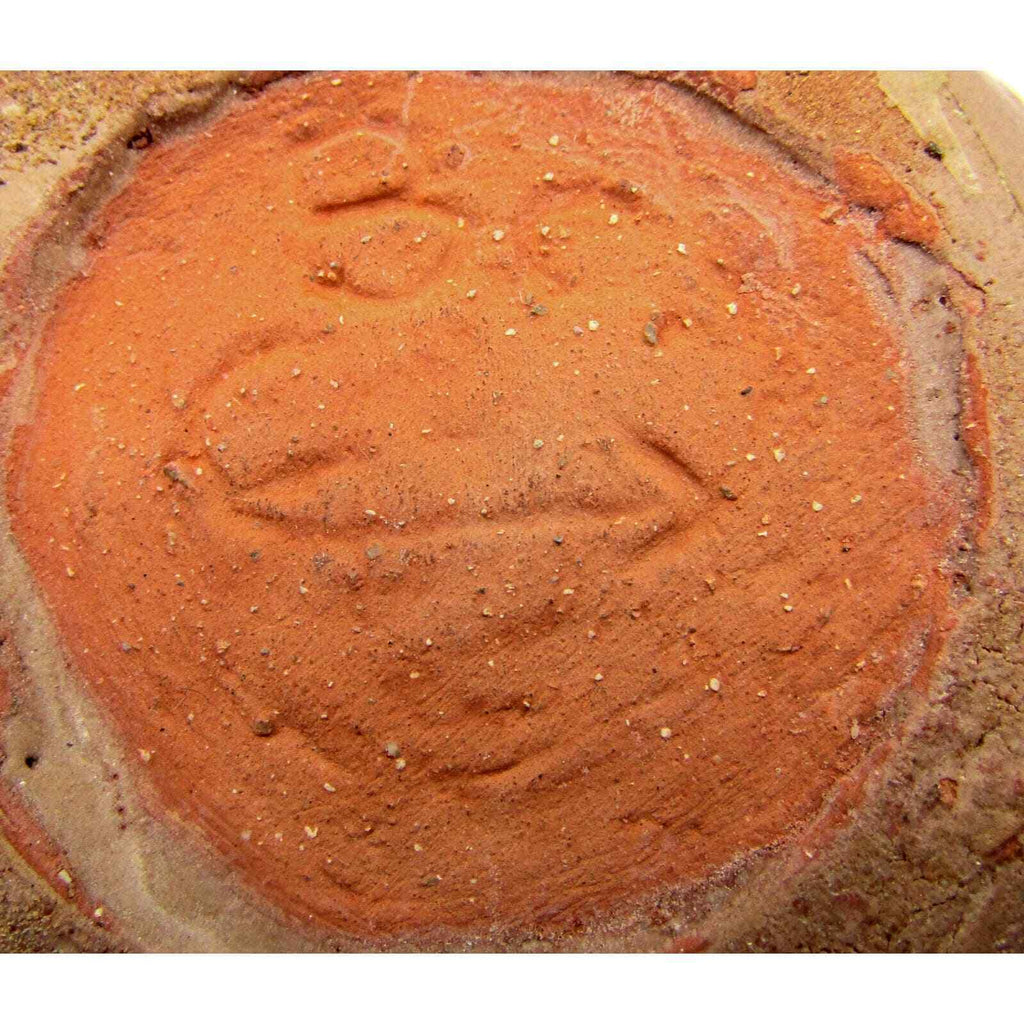 Studio Pottery Vase with Icing Glaze Marked on Bottom
