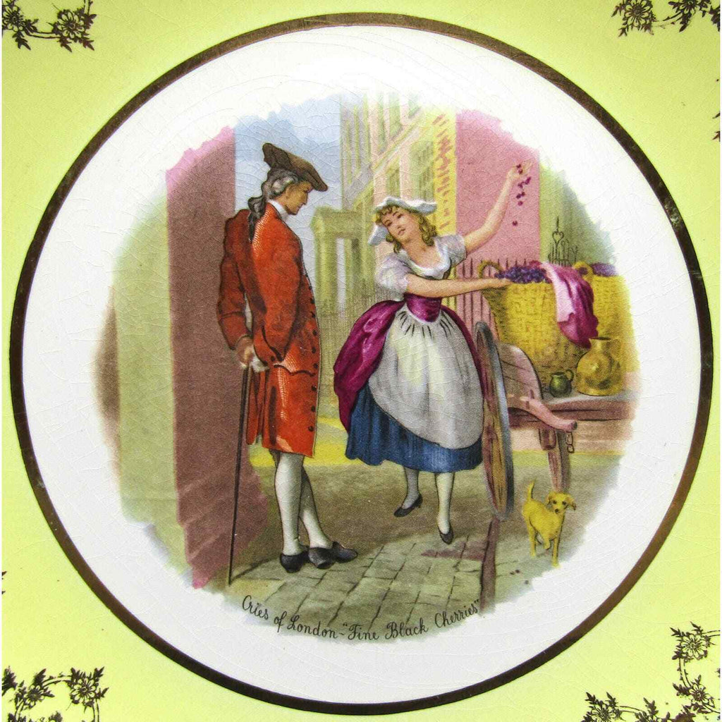 Barratt's England Plate Cries of London "Fine Black Cherries" Hand Painted