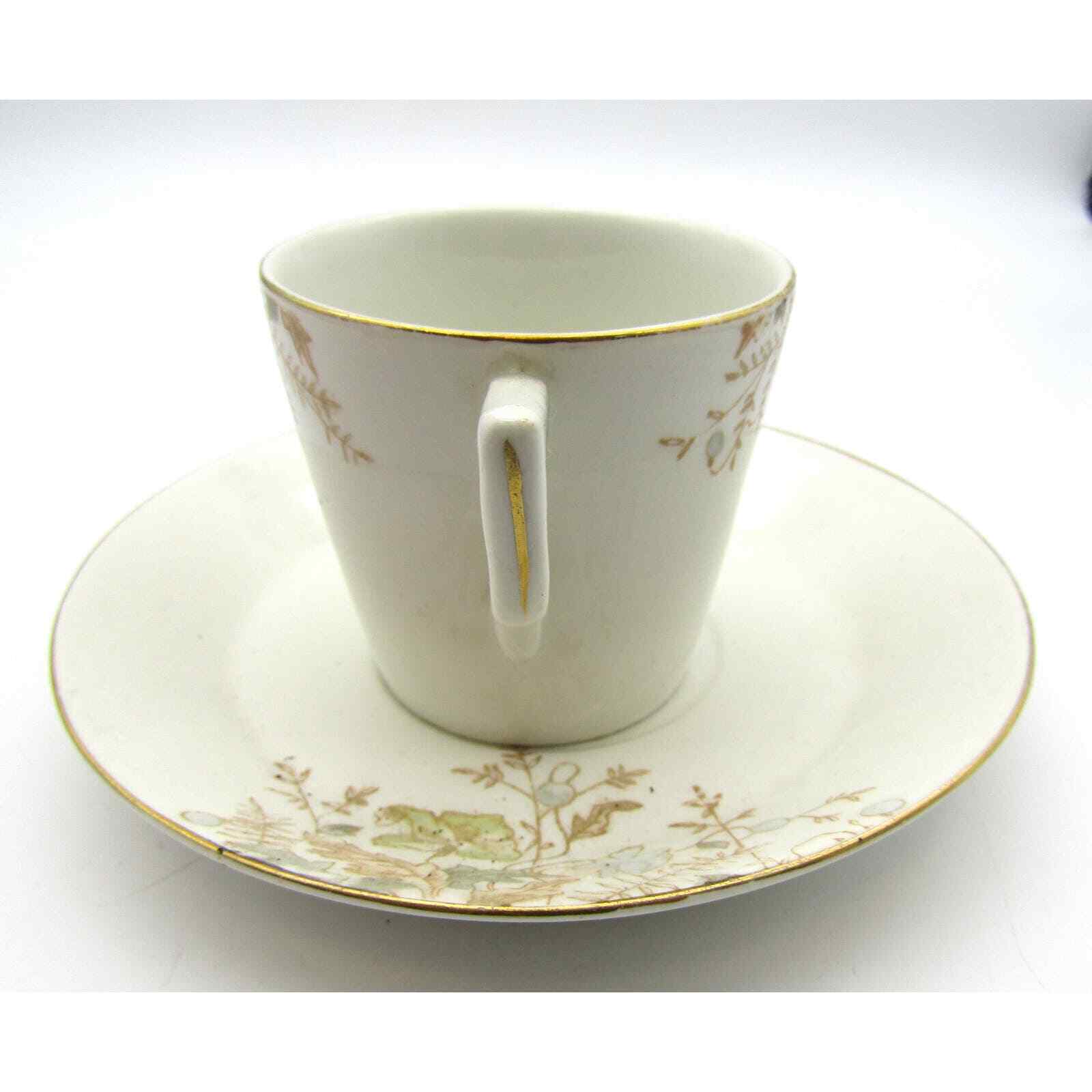 O P Co Syracuse China Demitasse Cup Floral Design EC