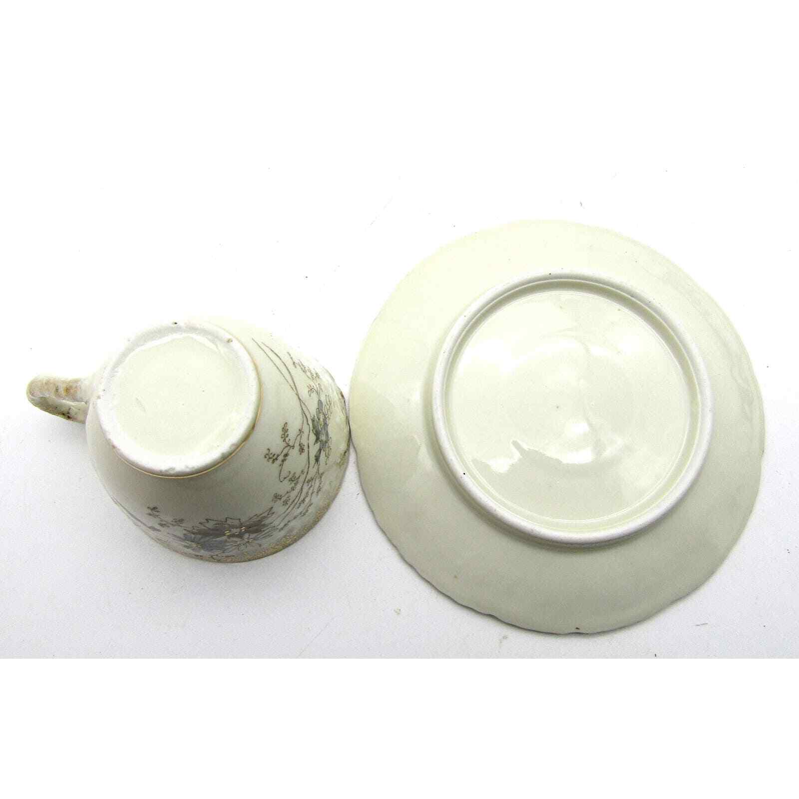 Lovely Demitasse Cup with Hand Painted Embellished Gold Floral Design