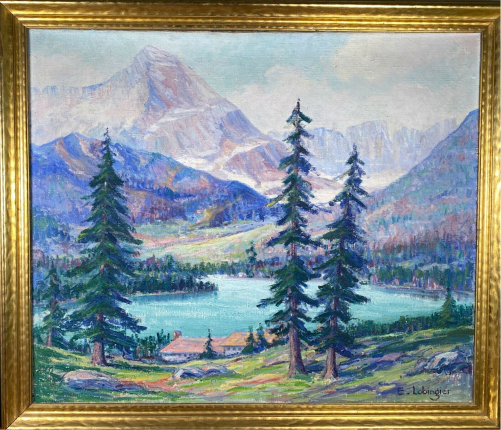 ELIZABETH LOBINGIER (1889-1973) The Garden Wall Glacier Park, MA Artist