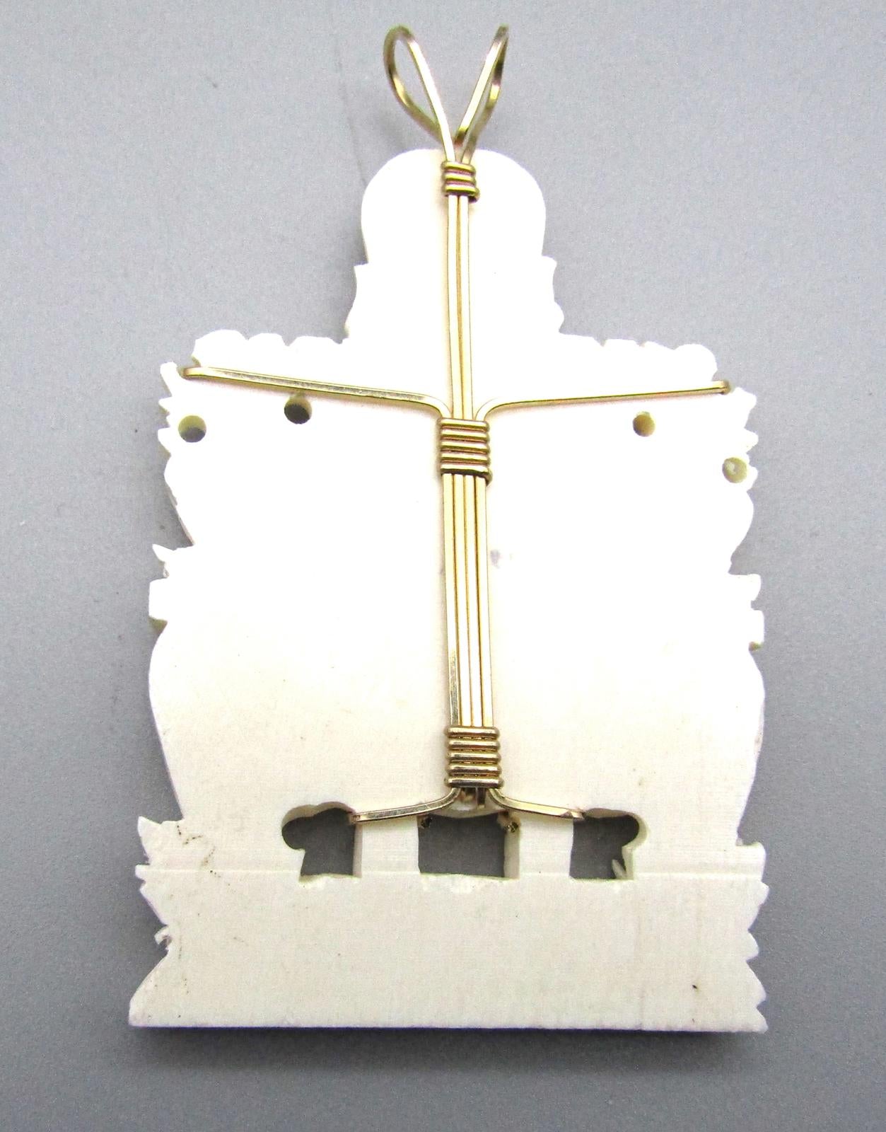 Carved Figurine Pendant Chinese Emperor Pendant, GF L'Fonts Ltd.