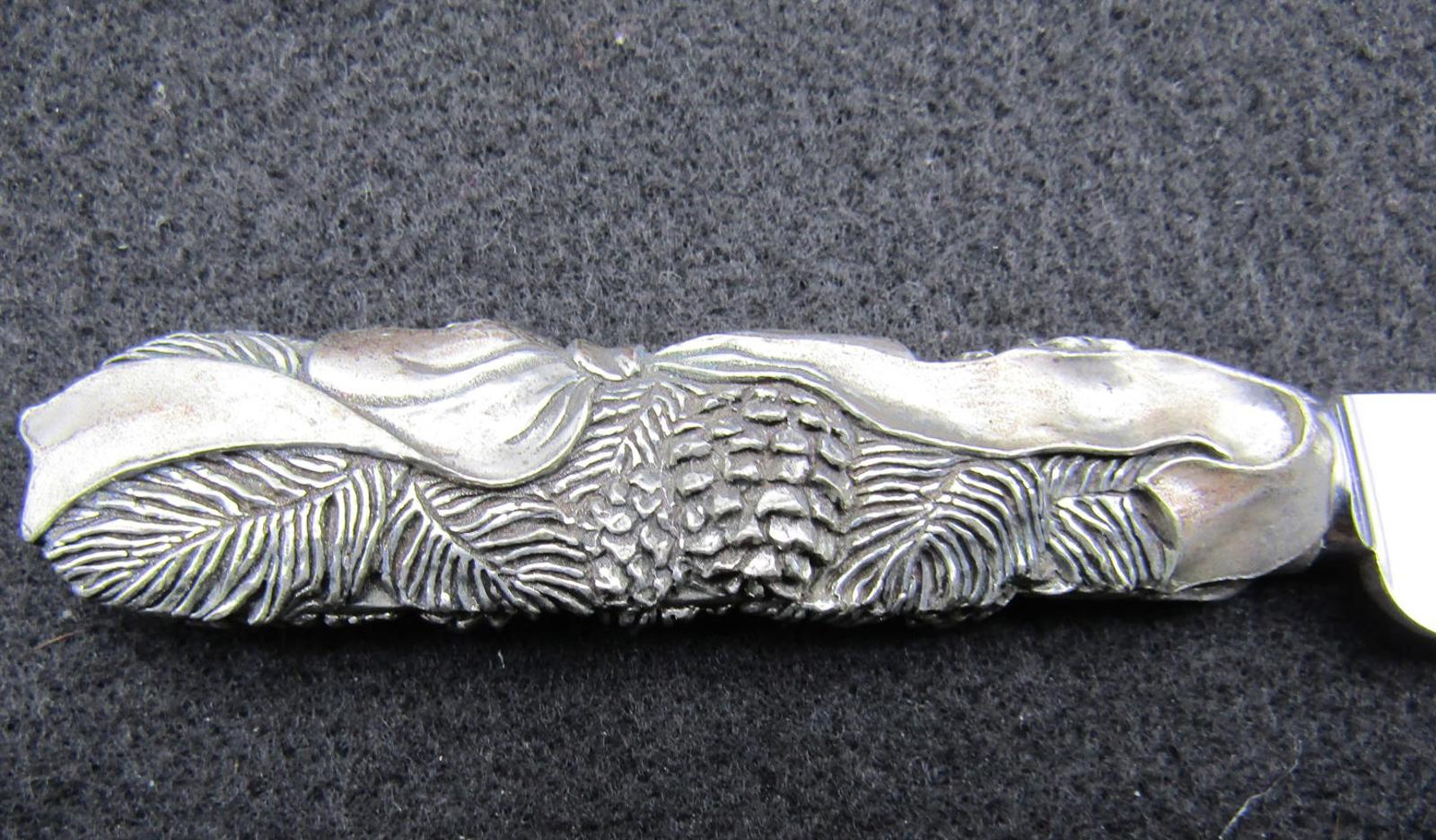 Vintage Stainless Steel Cheese Knife Decorative Handle made in Sheffield England