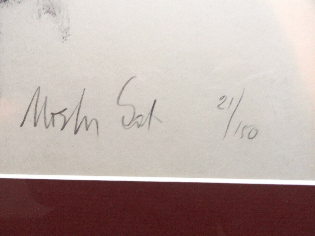 Moshe Gat Lithograph Mother and Children Israeli Artist Signed Numbered 21/150