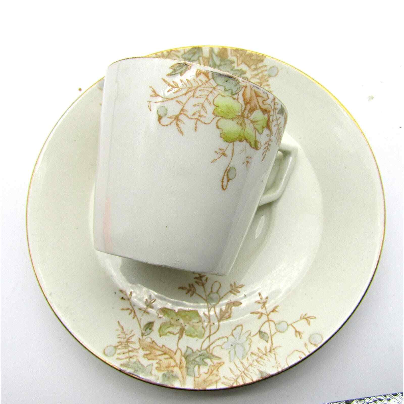 O P Co Syracuse China Demitasse Cup Floral Design EC
