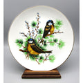 Norcrest China Plate with Birds on Branches Hand Painted Collector Plate