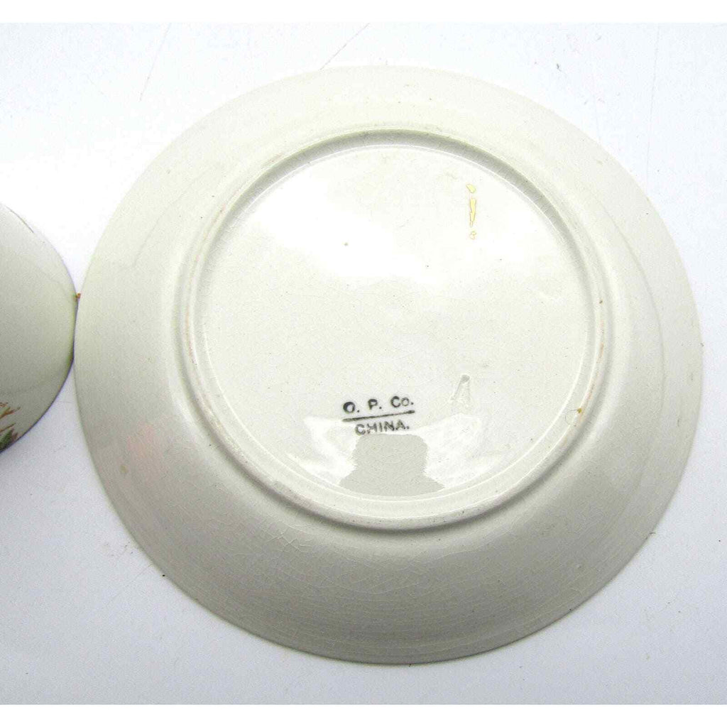 O P Co Syracuse China Demitasse Cup Floral Design EC