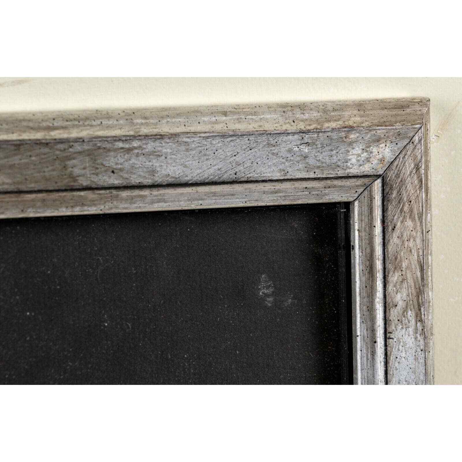Metal Mask Art with Tribal Symbols Framed Under Glass
