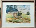 Lovely Watercolor Painting Old Building in the Woods Impressionist Unsigned
