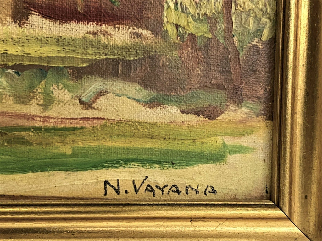 Nunzio Vayana Painting of Farmhouse New England Ogunquit Maine Artist 1878-1960