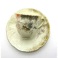 Lovely Demitasse Cup with Hand Painted Embellished Gold Floral Design