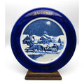 1980 Christmas Plate Wall Hanging Plate Hand Painted by Iris