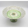 Betson Reticulated Pedestal Bowl Console Bowl Hand Painted 1940's