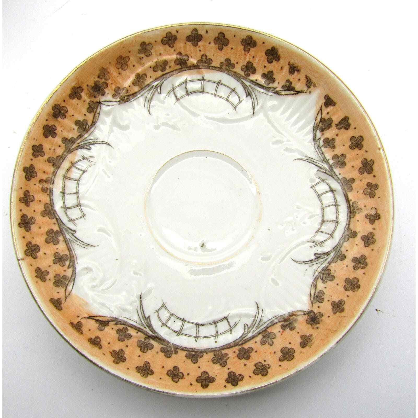 Ornate Demitasse Cup  Hand Painted Floral Design Gold Handle