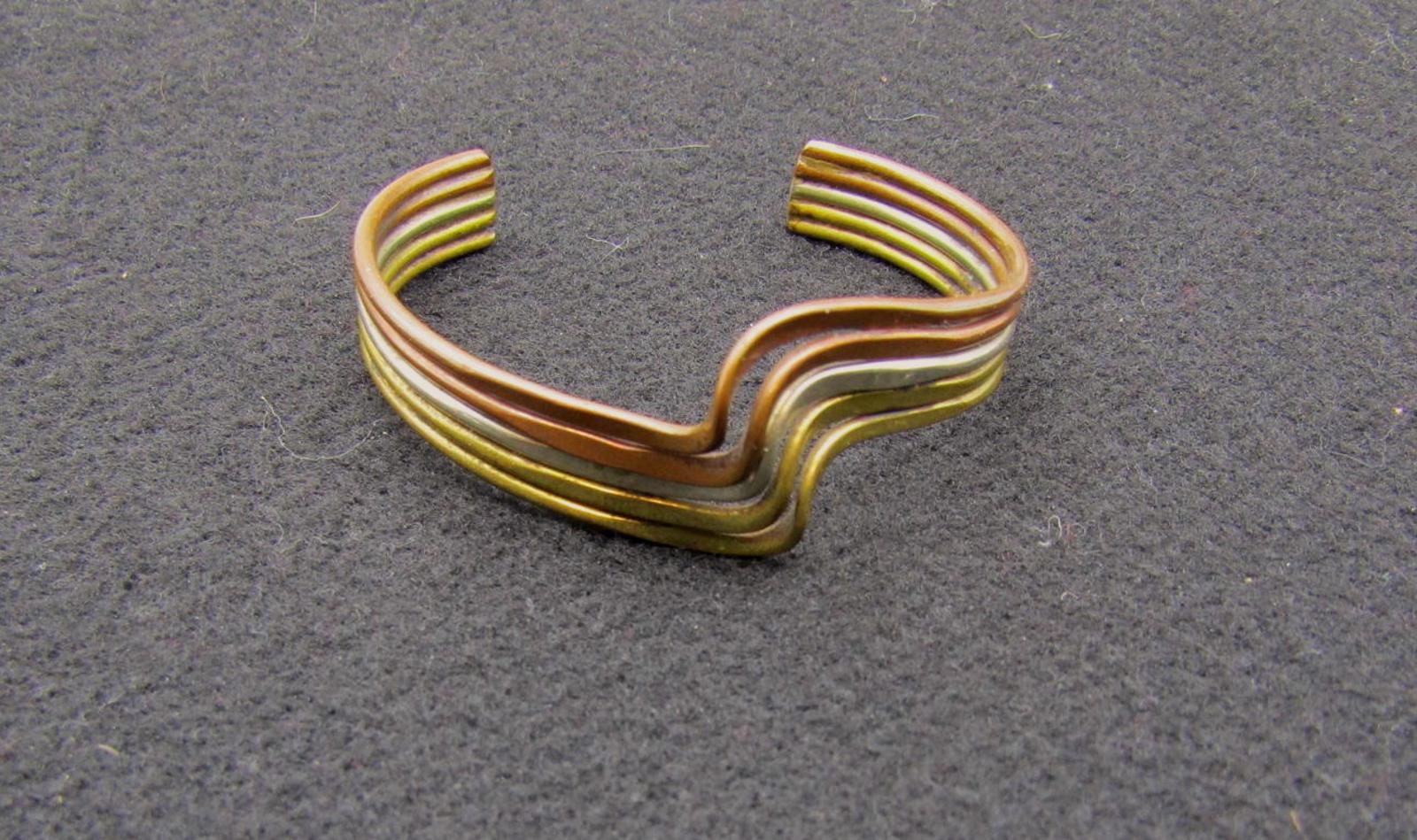 Vintage Taxco Mexican Copper and Brass Cuff Bracelet