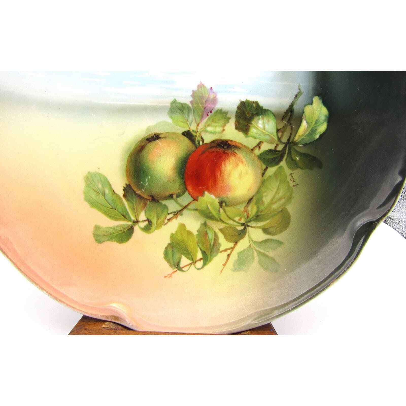 J&C Bavaria Louise Charger Hand Painted Fruit Signed by H. Koch c1898