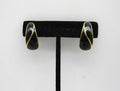 Vintage Trifari Black and Gold Clip-On Earrings