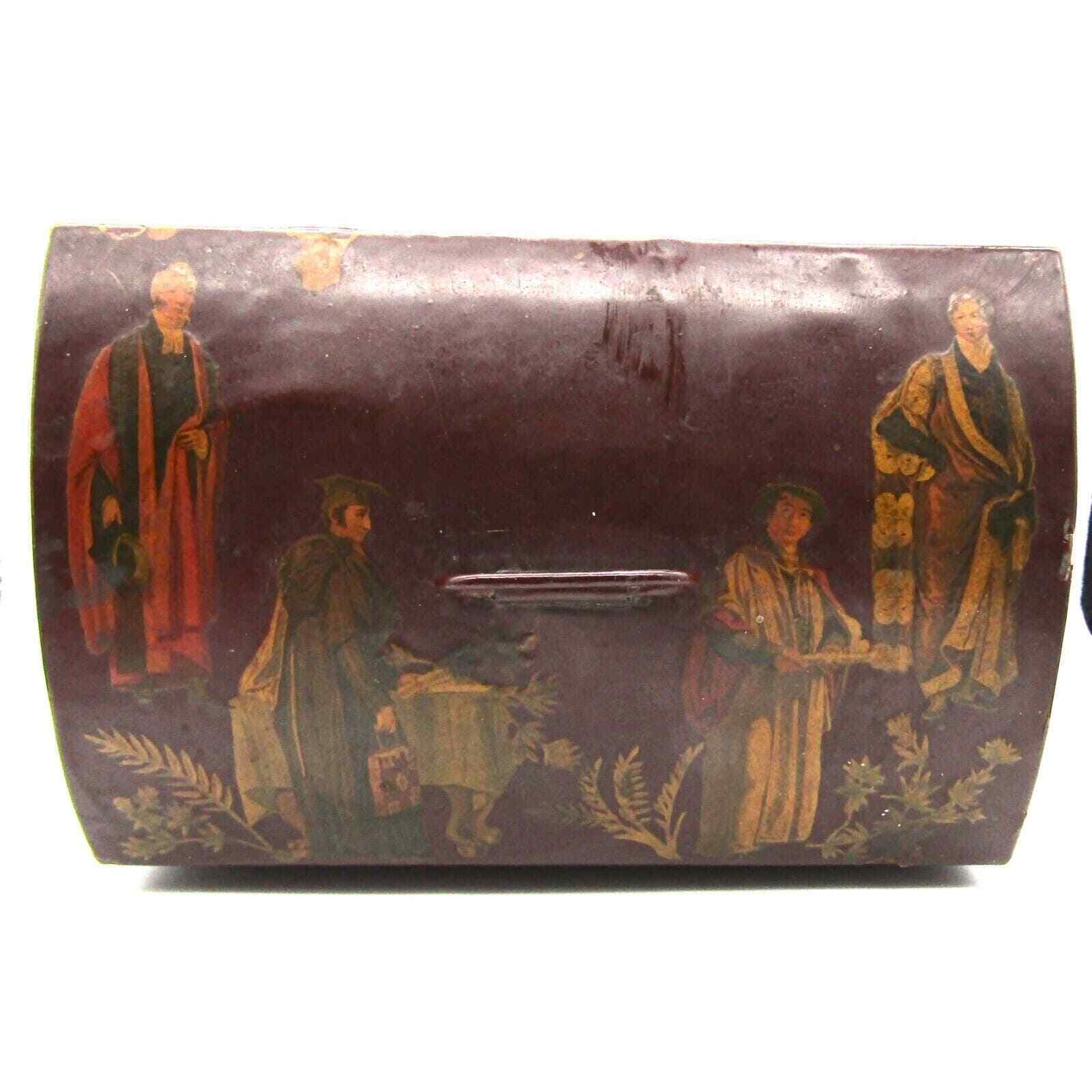 DECOUPAGE Document Box by Dorothy Simpson Dated 1955 English Noblemen Unique