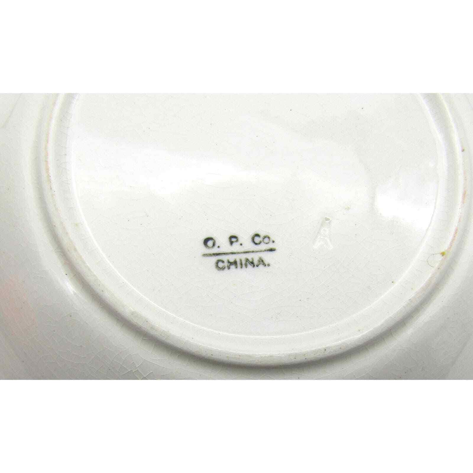 O P Co Syracuse China Demitasse Cup Floral Design EC