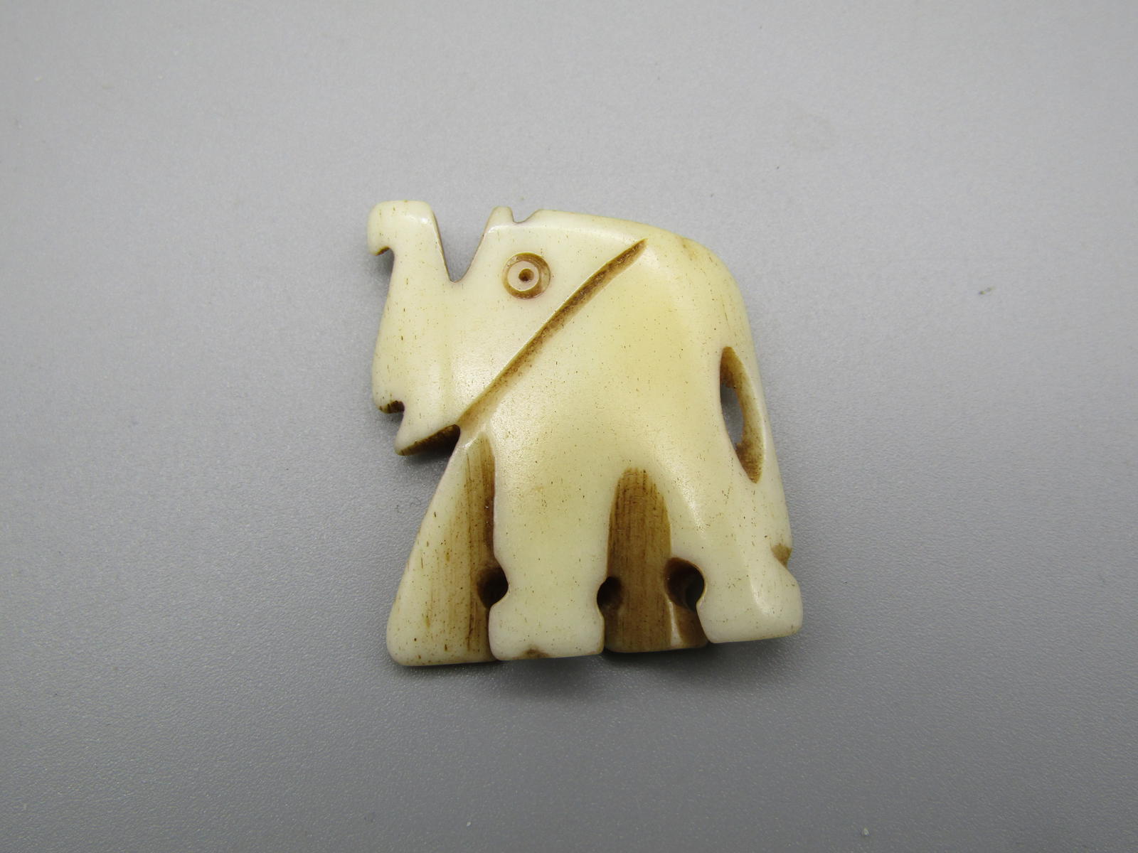 Vintage Carved Elephant Figurine Bead