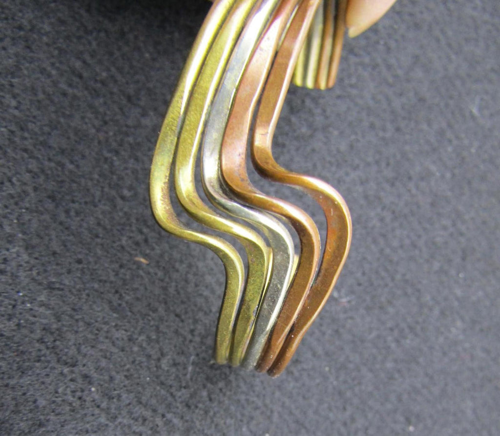 Vintage Taxco Mexican Copper and Brass Cuff Bracelet