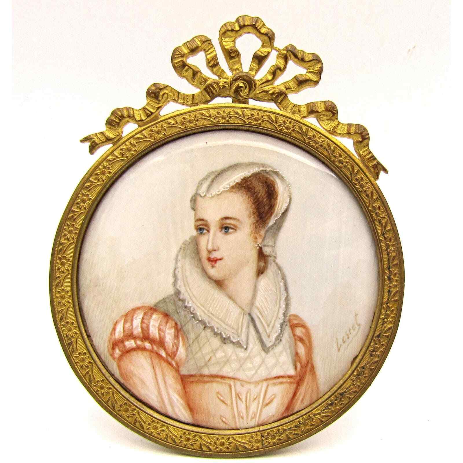 Miniature Portrait Madame Stuart by Adolphe Alexandre Lesrel