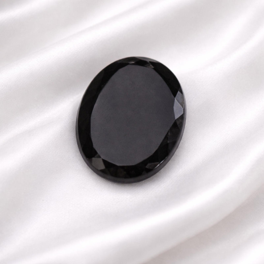 Unmounted Black Onyx Cameo Stone Victorian Woman Profile Beveled Edge 19C