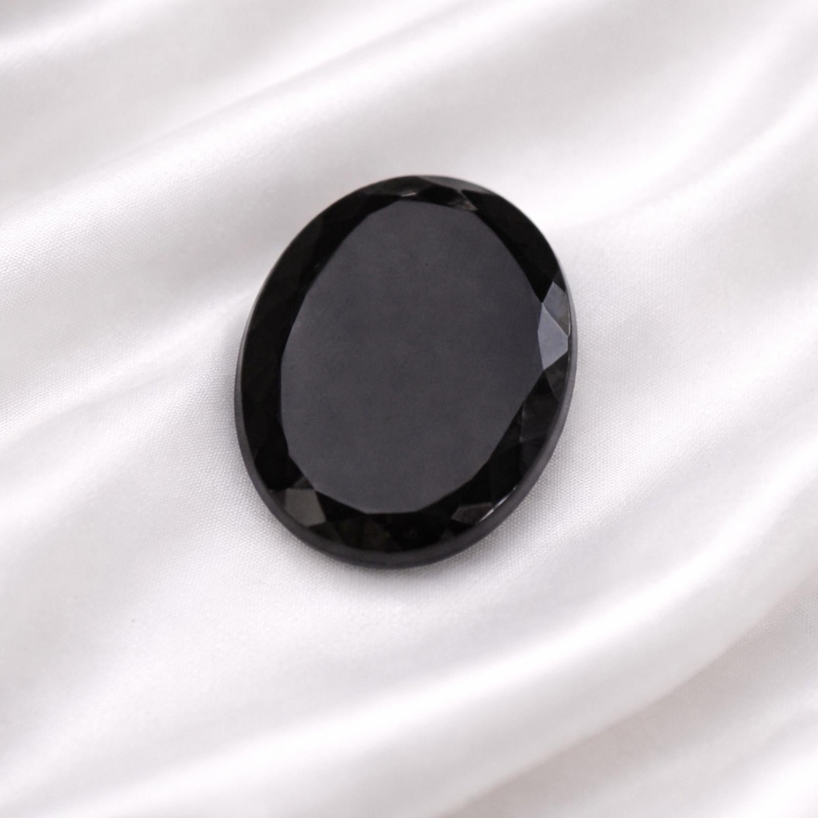 Unmounted Black Onyx Cameo Stone Victorian Woman Profile Beveled Edge 19C