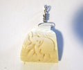 Hand-Carved Pendant with Elephant Design- Good Luck
