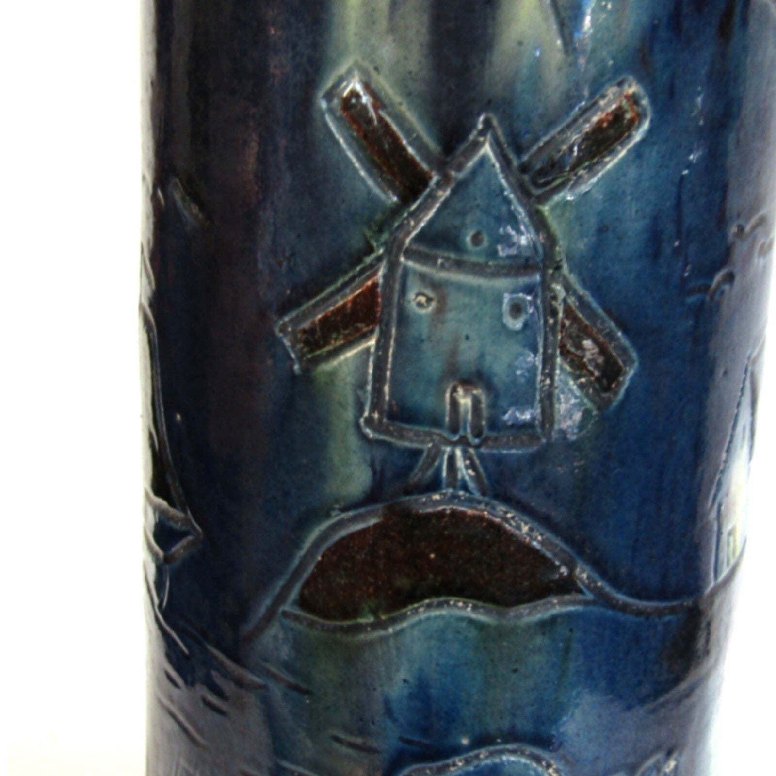 Antique C.H. Brannam Barum Pottery 20" Monumental Art Nouveau Ewer RARE
