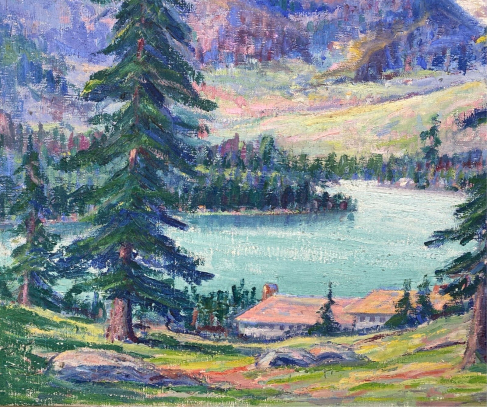 ELIZABETH LOBINGIER (1889-1973) The Garden Wall Glacier Park, MA Artist