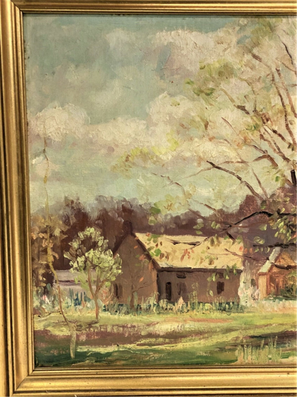 Nunzio Vayana Painting of Farmhouse New England Ogunquit Maine Artist 1878-1960