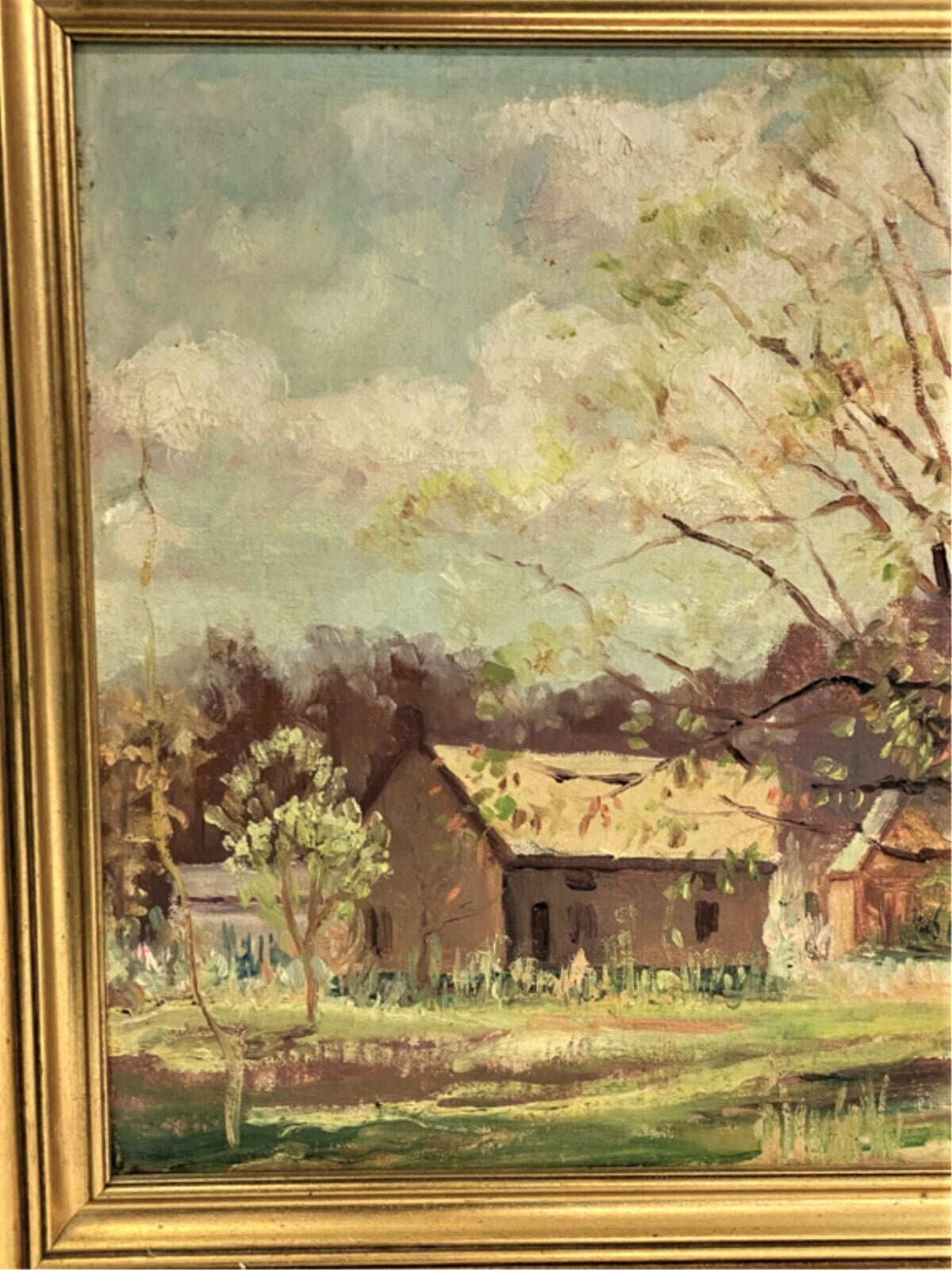Nunzio Vayana Painting of Farmhouse New England Ogunquit Maine Artist 1878-1960