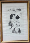 LISTED ARTIST ALEXANDER DOBKIN LITHOGRAPH MOTHER & CHILD SIGNED Edition 220