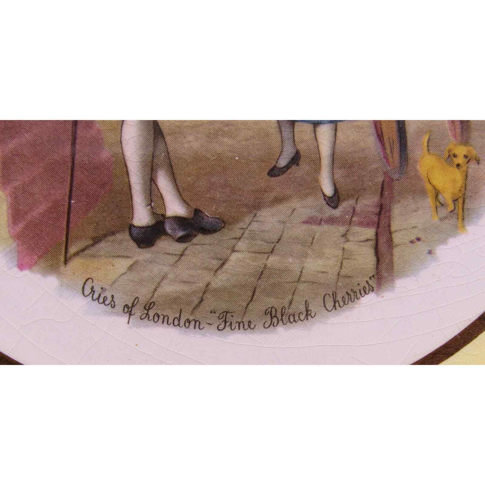 Barratt's England Plate Cries of London "Fine Black Cherries" Hand Painted