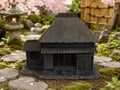Antique Japanese Cast Iron House Lantern Oil Lamp 4-Door Signed Kyojiro